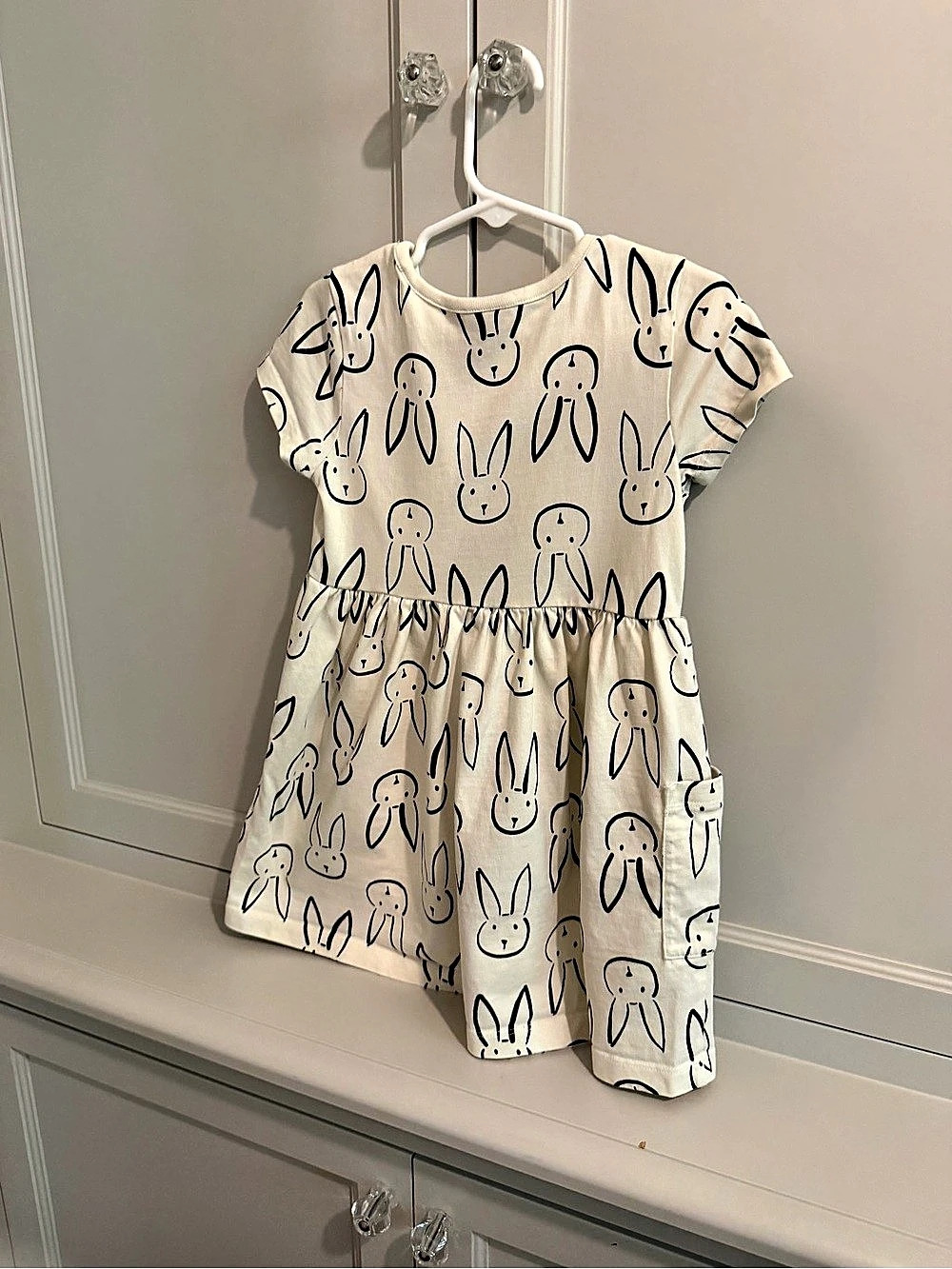 Hanna Andersson Easter Print Play Dress with Pockets Girls Size 4